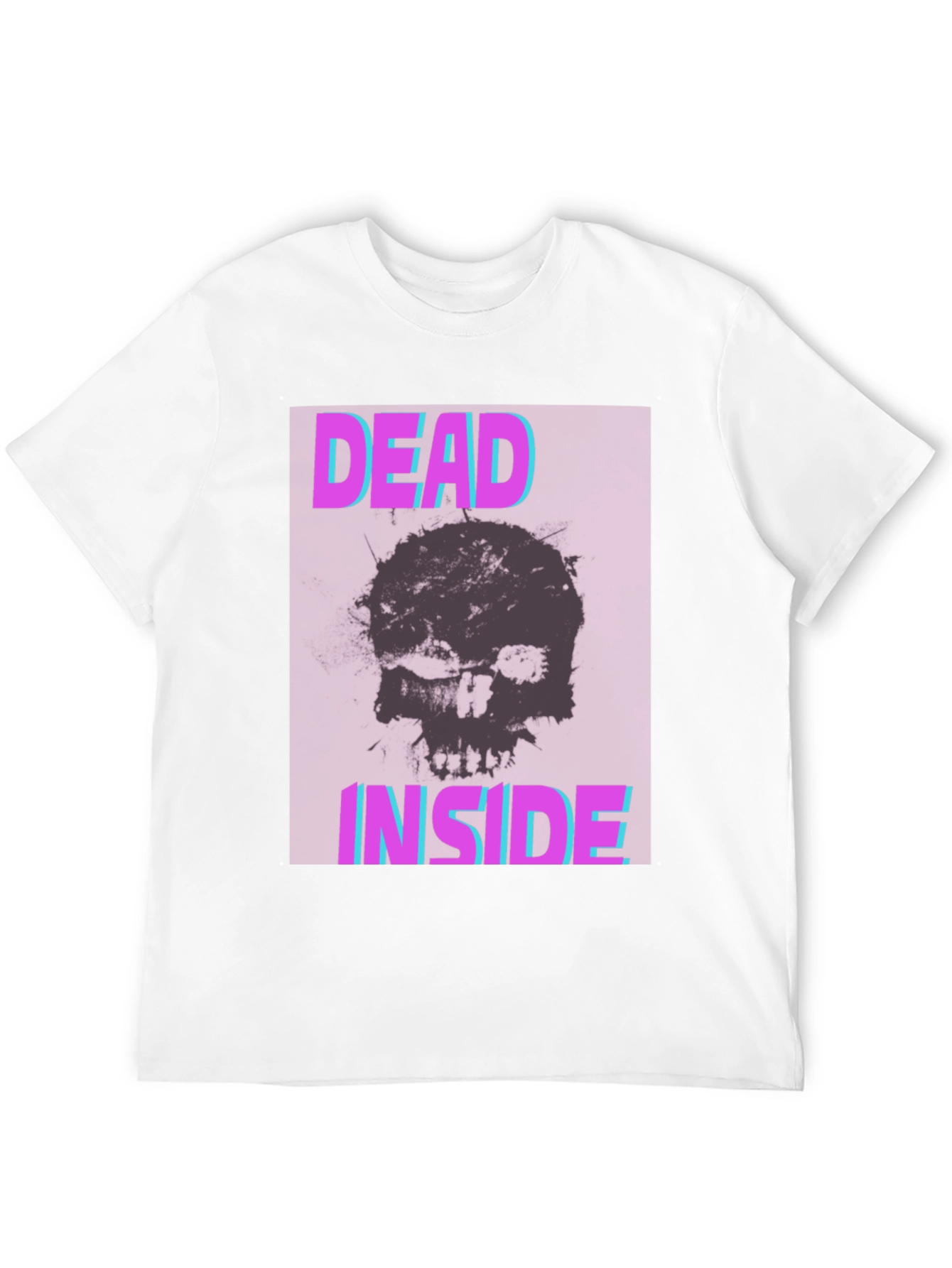 Dead Inside Graphic Tee - Skull Print Black T-Shirt