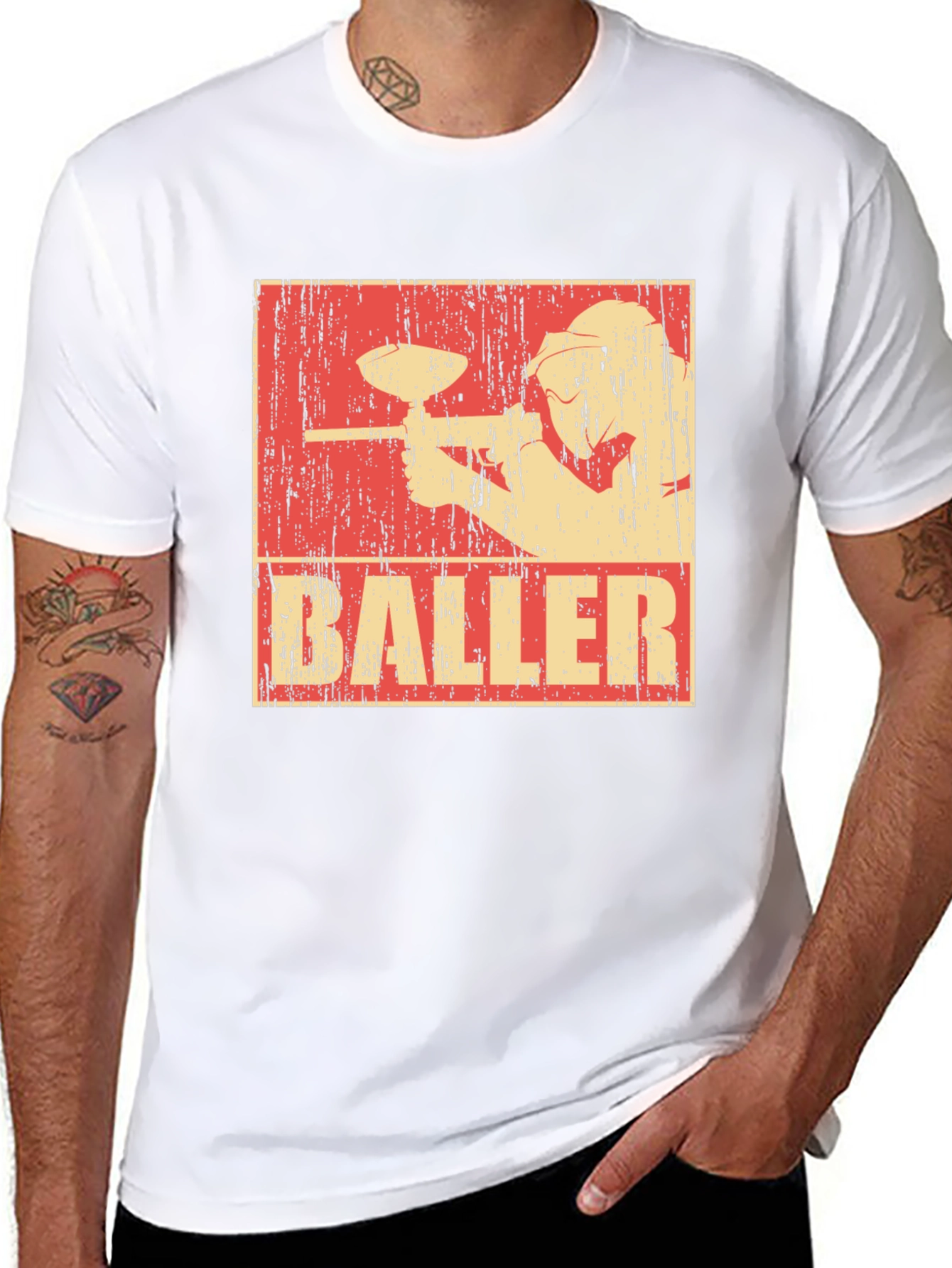 Paintball Baller Tee - Retro Style Graphic T-Shirt