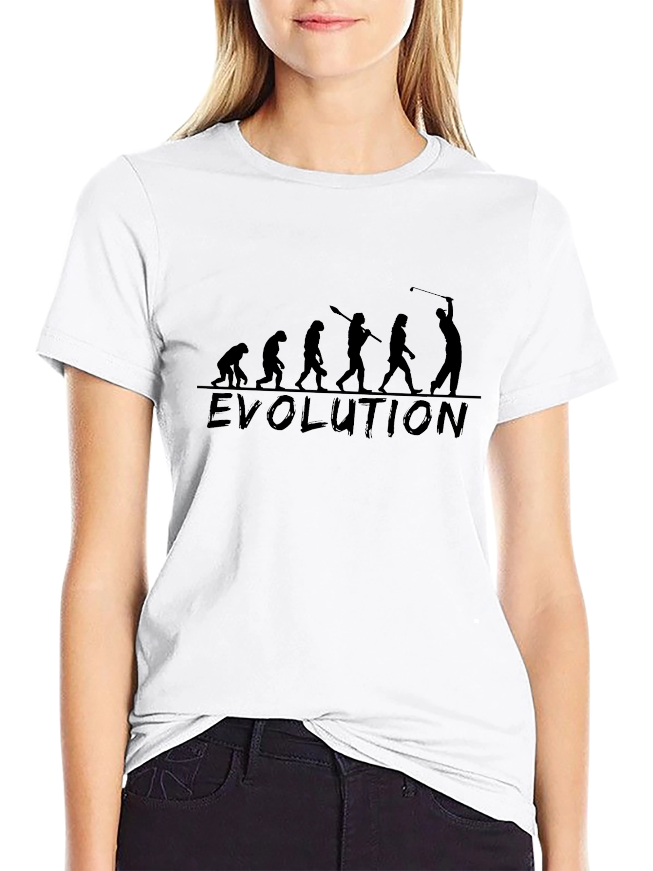 Evolution of Golf T-Shirt - Black