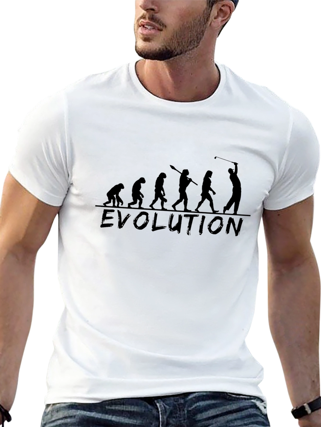 Evolution of Golf T-Shirt - Black