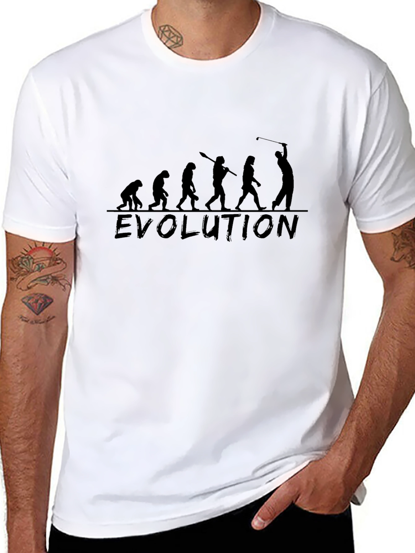Evolution of Golf T-Shirt - Black