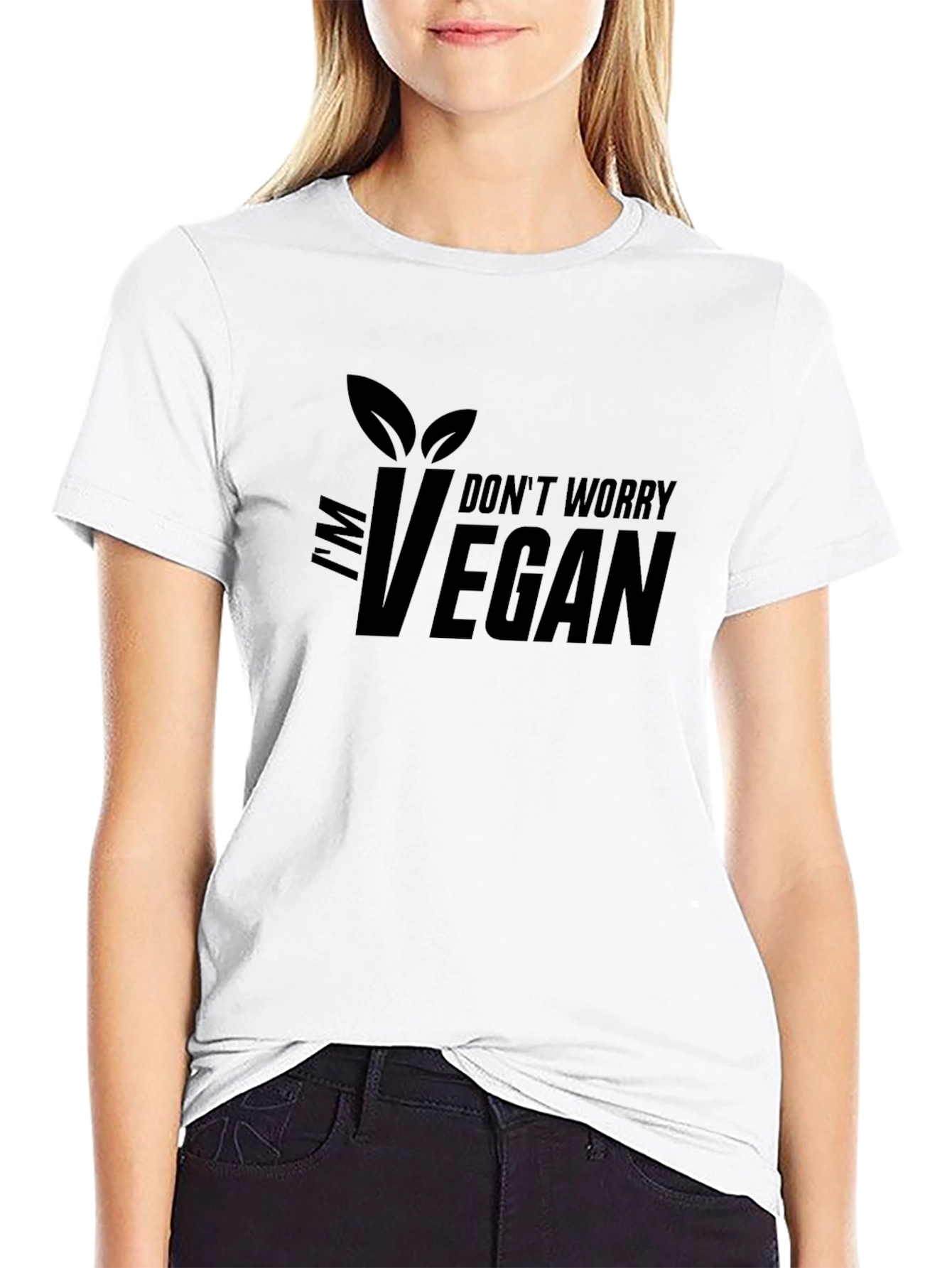 Im Vegan T-Shirt - Dont Worry Graphic Tee