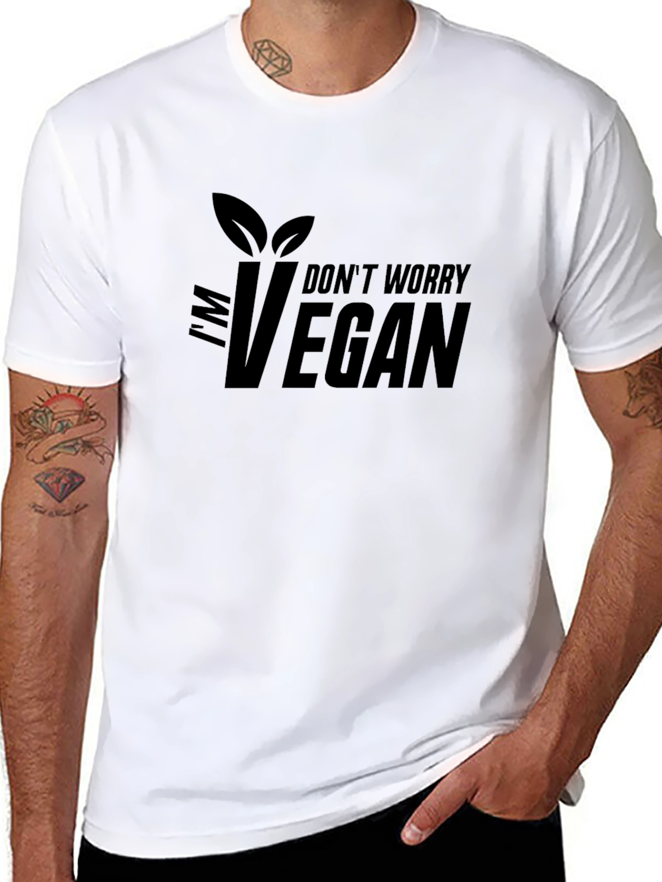 Im Vegan T-Shirt - Dont Worry Graphic Tee