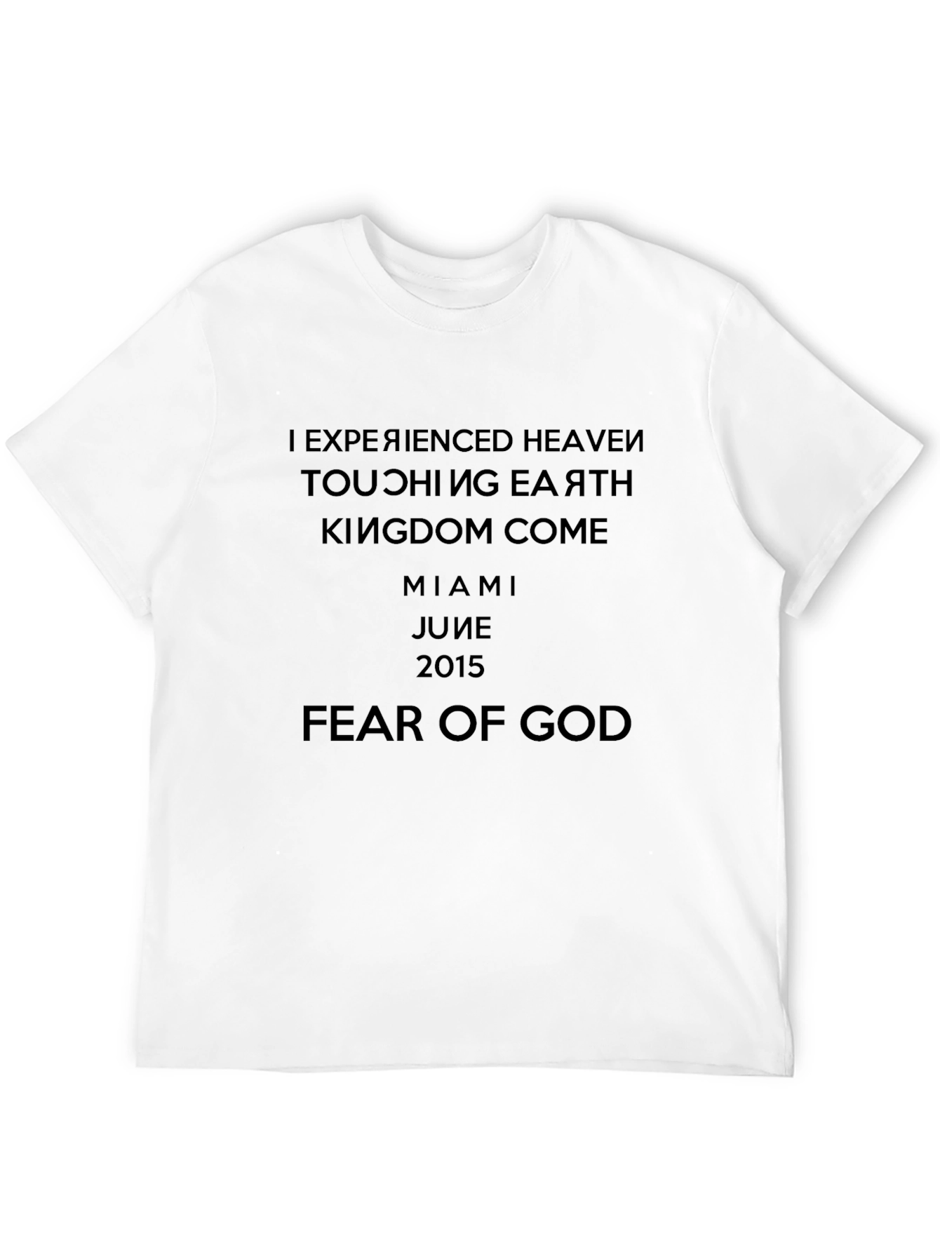Fear Of God Black Graphic Print T-Shirt