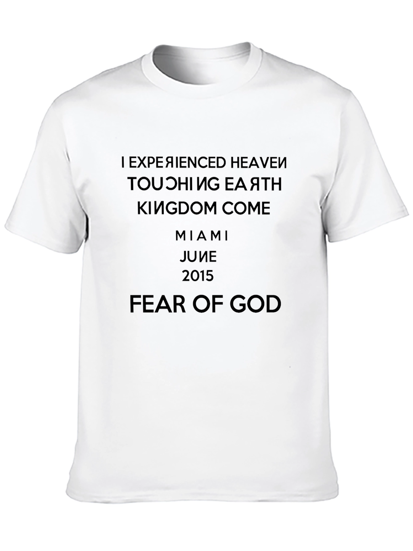 Fear Of God Black Graphic Print T-Shirt