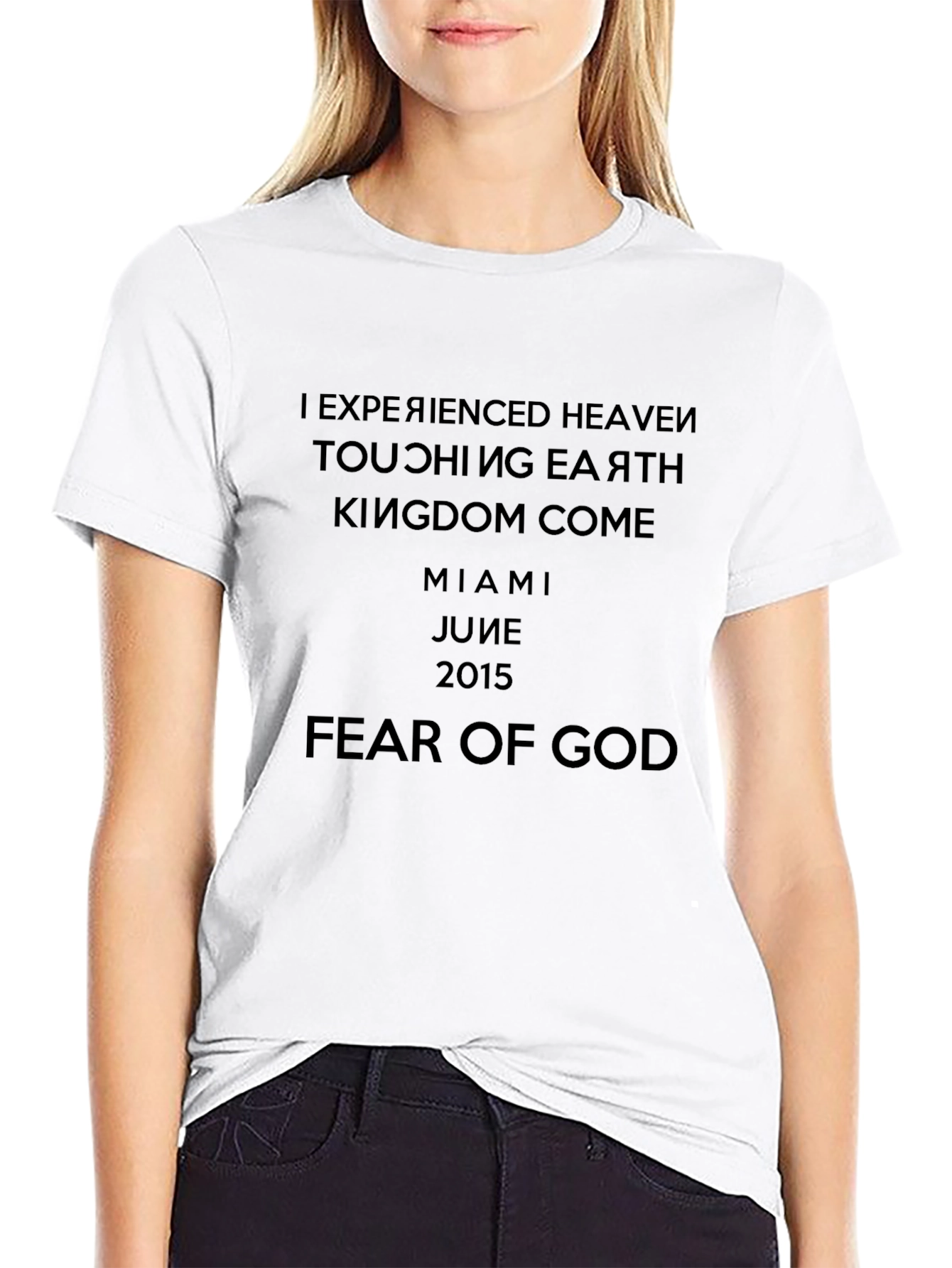 Fear Of God Black Graphic Print T-Shirt