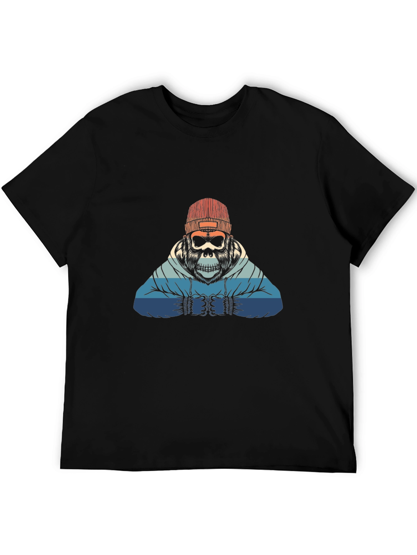 Retro Skull Gorilla Graphic Tee