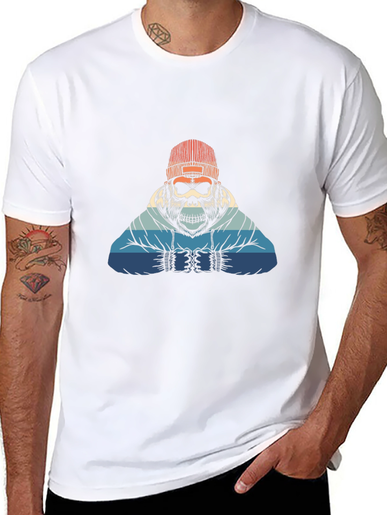 Retro Skull Gorilla Graphic Tee