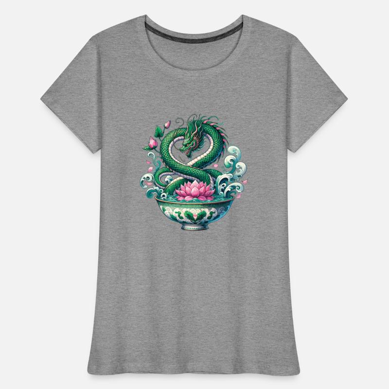 Tea Chinese Dragon And Lotus Flower