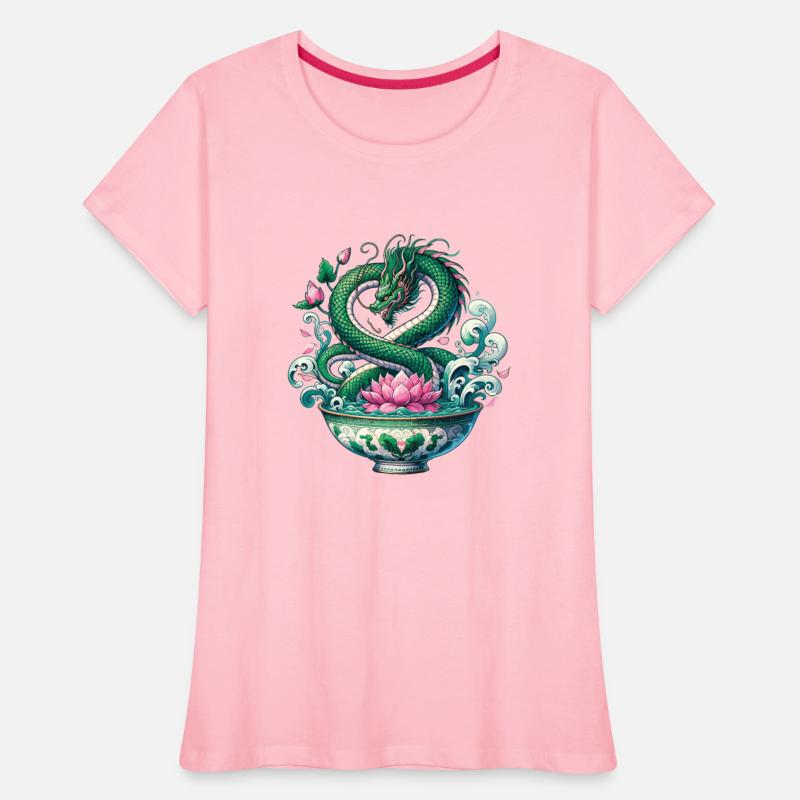 Tea Chinese Dragon And Lotus Flower