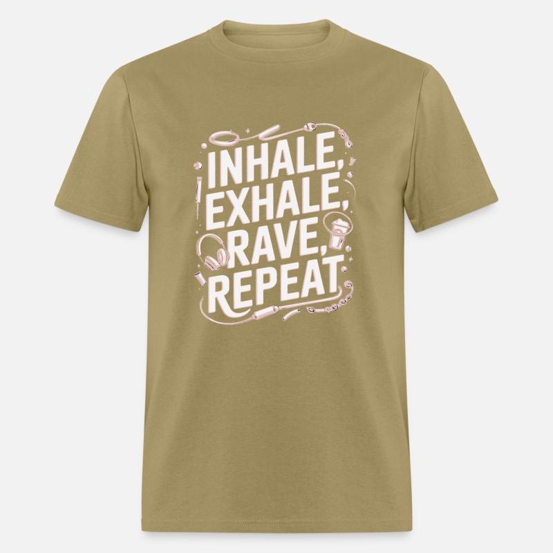 Techno EDM DJ Gift - Inhale Exhale Rave Repeat