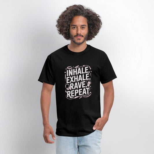 Techno EDM DJ Gift - Inhale Exhale Rave Repeat