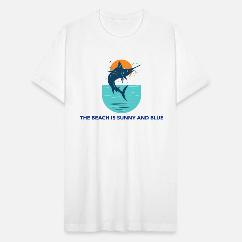 The Beach Is Sunny And Blue