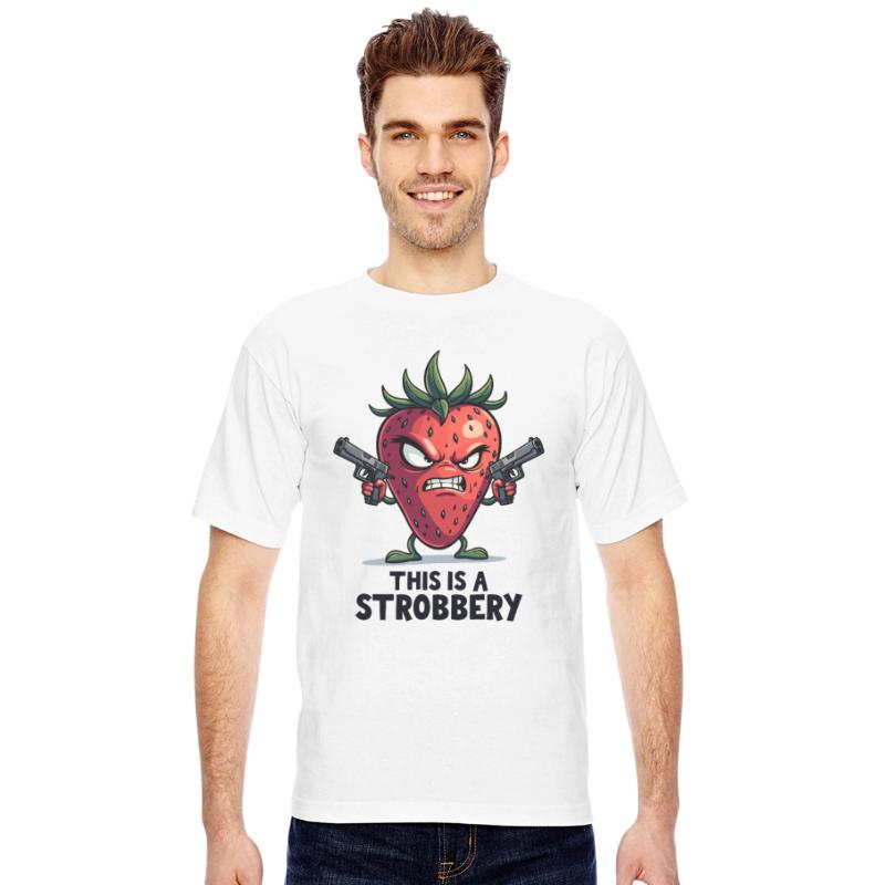 This is a Strobbery - Funny Strawberry Gangster