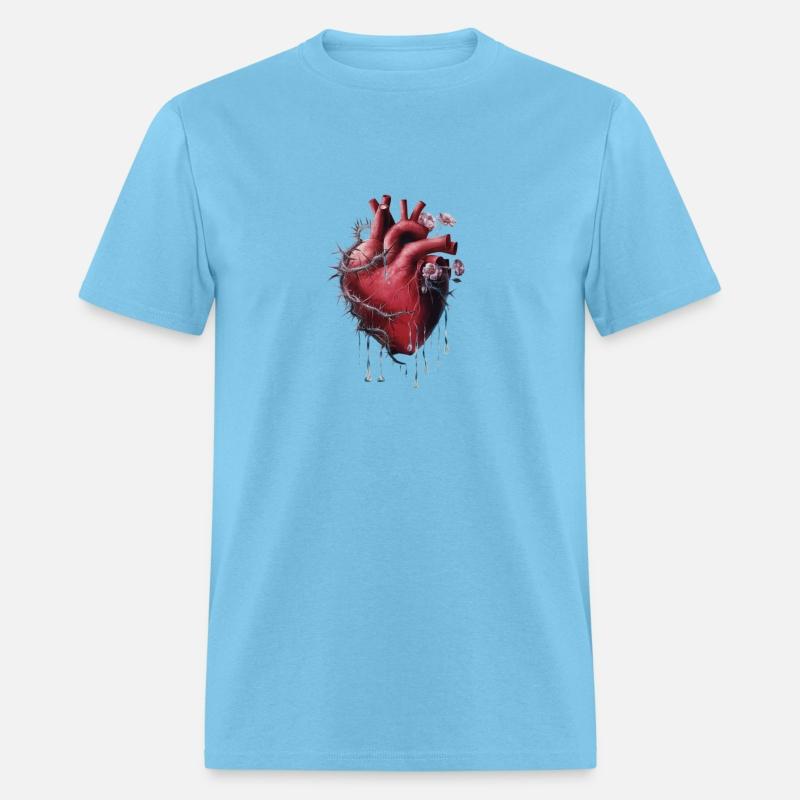 Thorny Heart Bloom Tee - Love, Pain, and Growth Gr