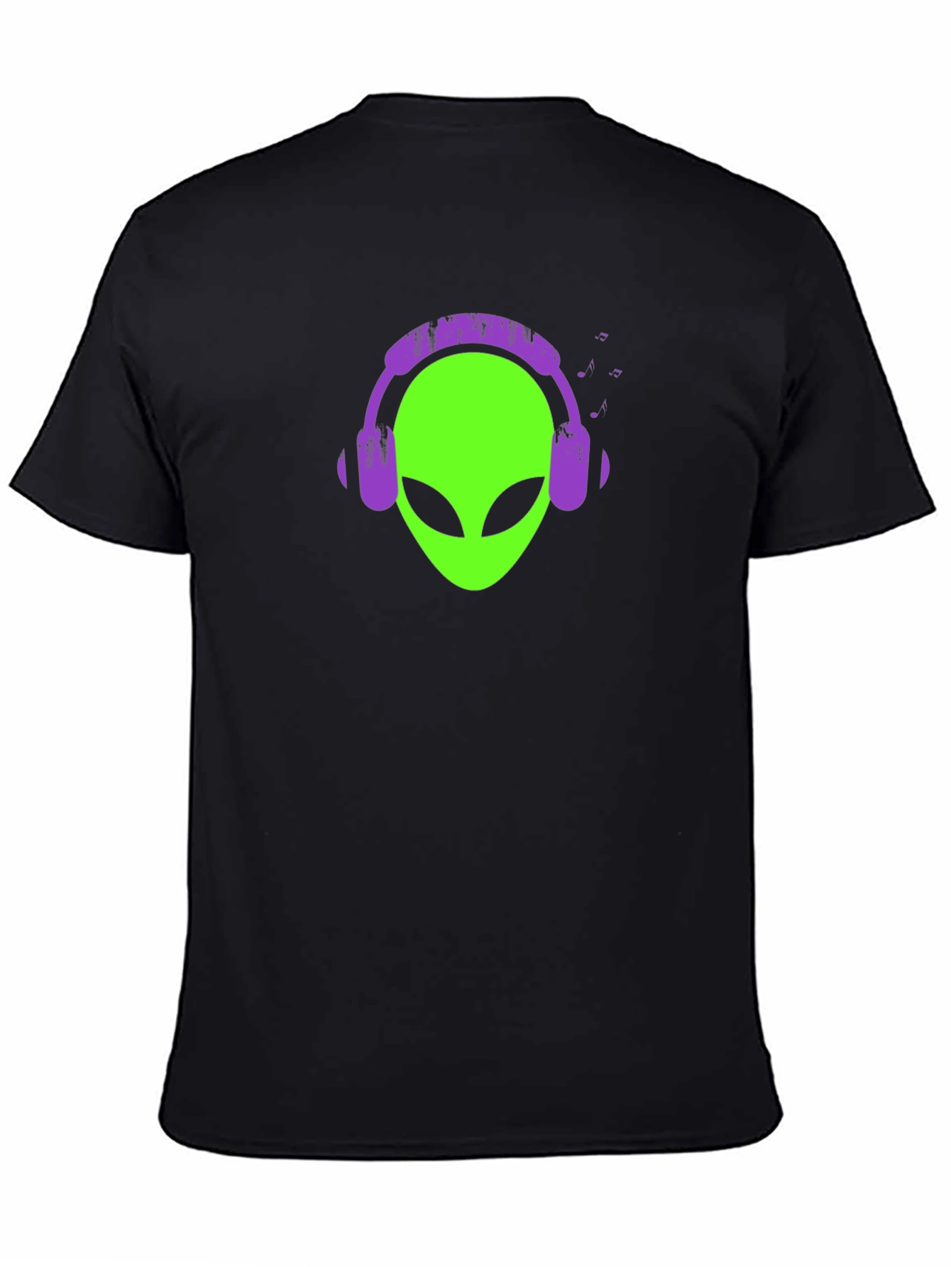 Alien Headphone T-Shirt - Black Tee