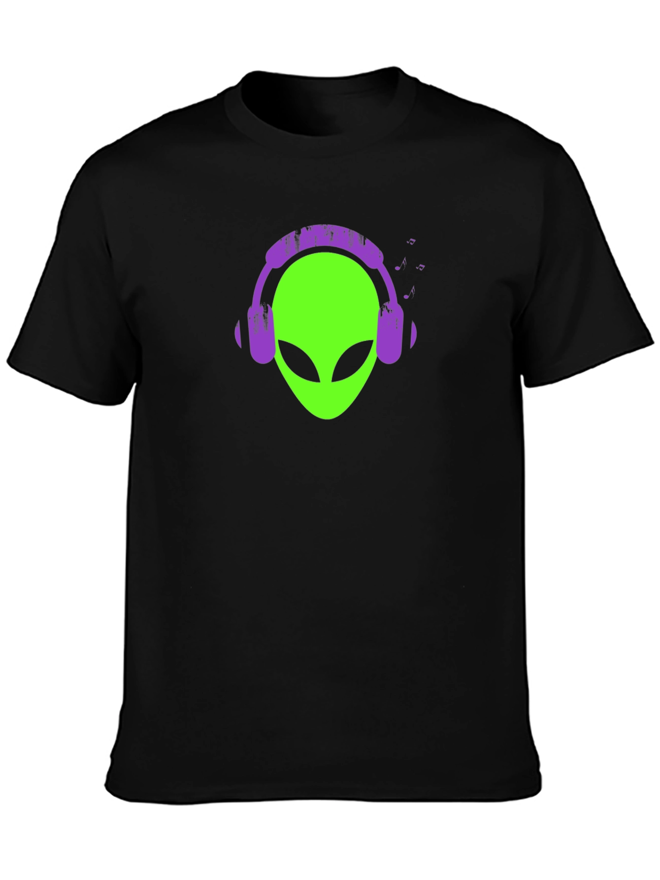 Alien Headphone T-Shirt - Black Tee