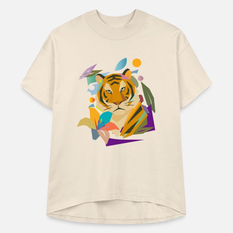 Tiger with Flower – Powerful Nature Motif