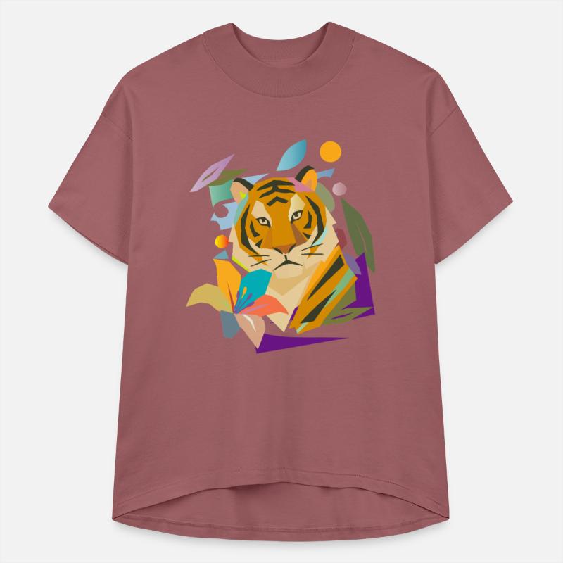 Tiger with Flower – Powerful Nature Motif