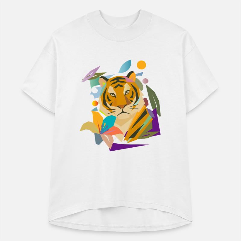 Tiger with Flower – Powerful Nature Motif