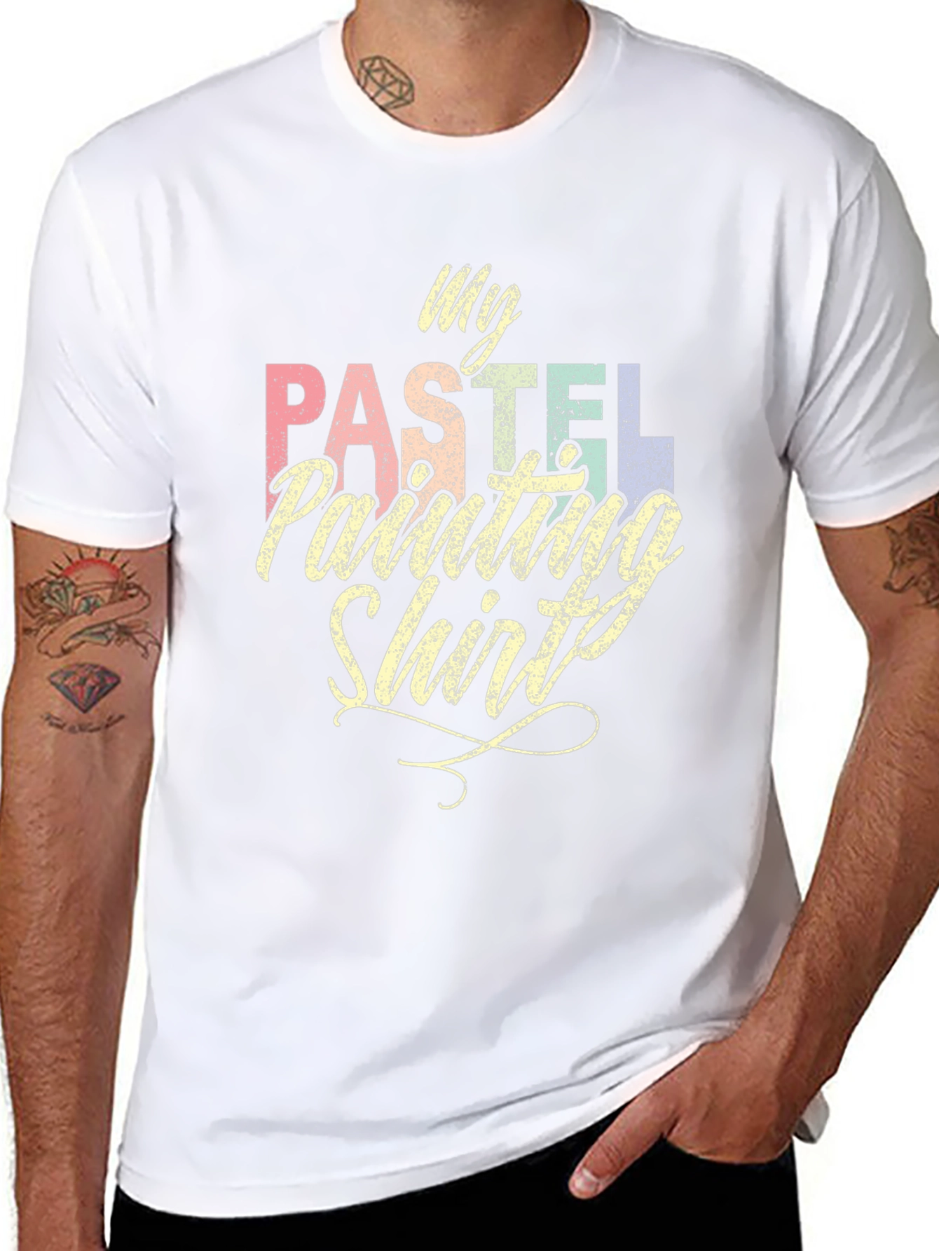Pastel Painting Shirt - Artistic Graphic Tee