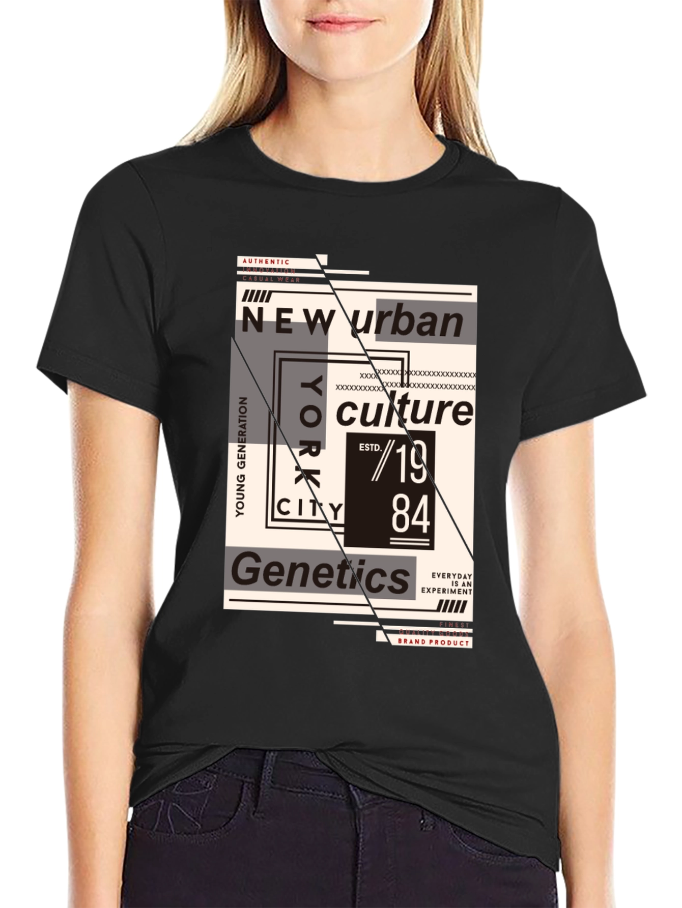 New Urban Culture Graphic Tee - Black