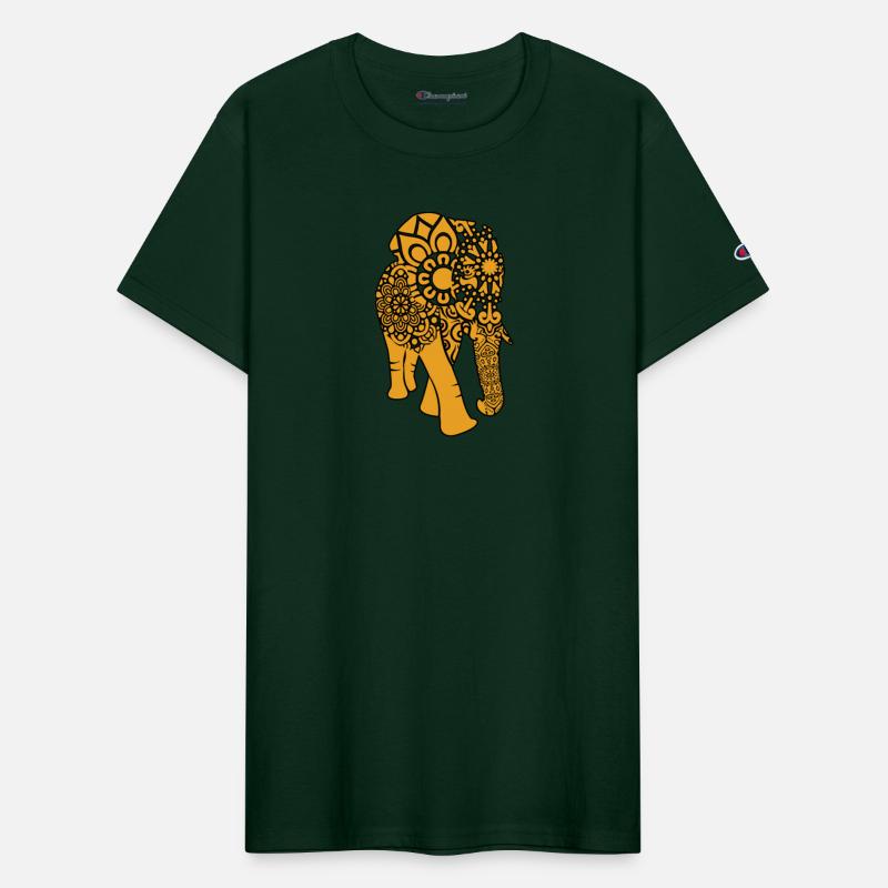 Tribal Elephant Elephant Silhouette Swirls Mandala