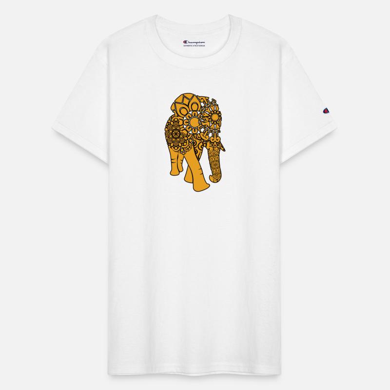 Tribal Elephant Elephant Silhouette Swirls Mandala