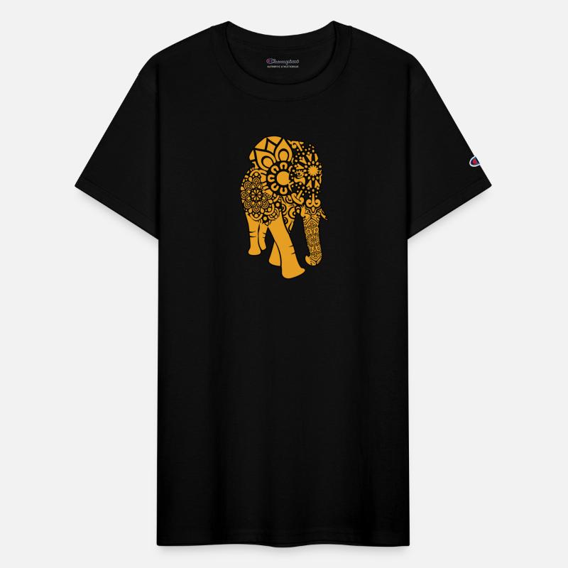 Tribal Elephant Elephant Silhouette Swirls Mandala