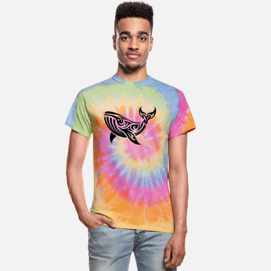 Tribal Tattoo Style Whale Swimming Sea Creature