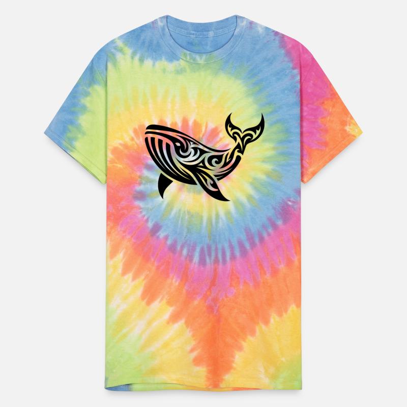 Tribal Tattoo Style Whale Swimming Sea Creature