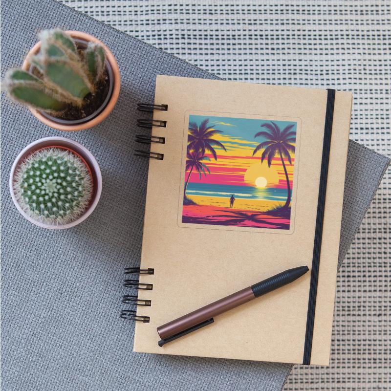 Tropical Sunset Beach Scene