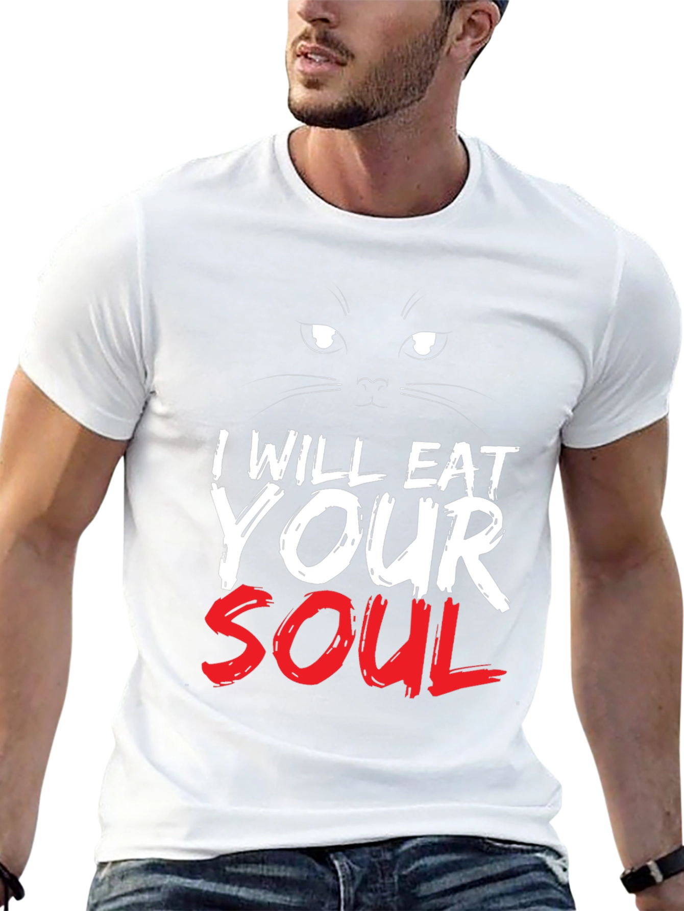 I Will Eat Your Soul Black Cat T-Shirt