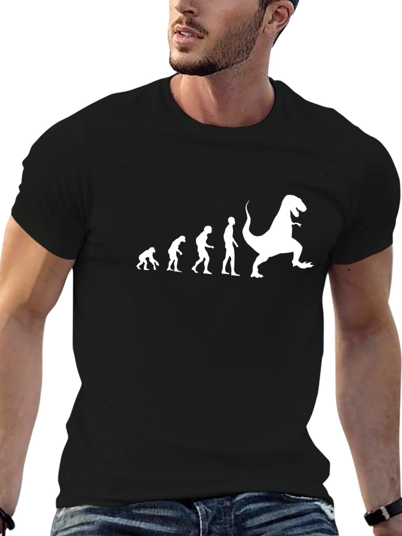 Evolution T-Shirt: From Ape to T-Rex