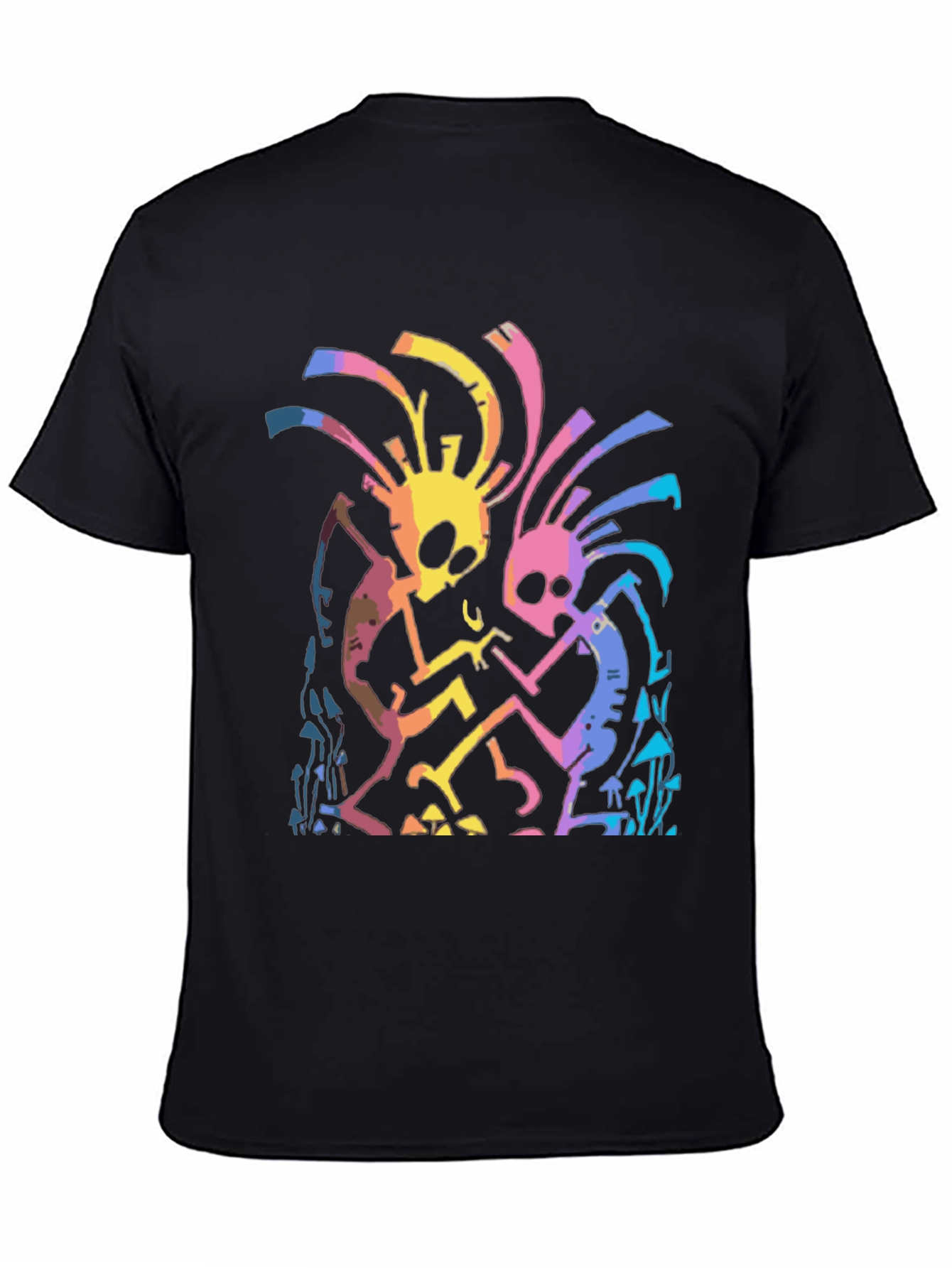 Psychedelic Dancing Skeletons Graphic Tee