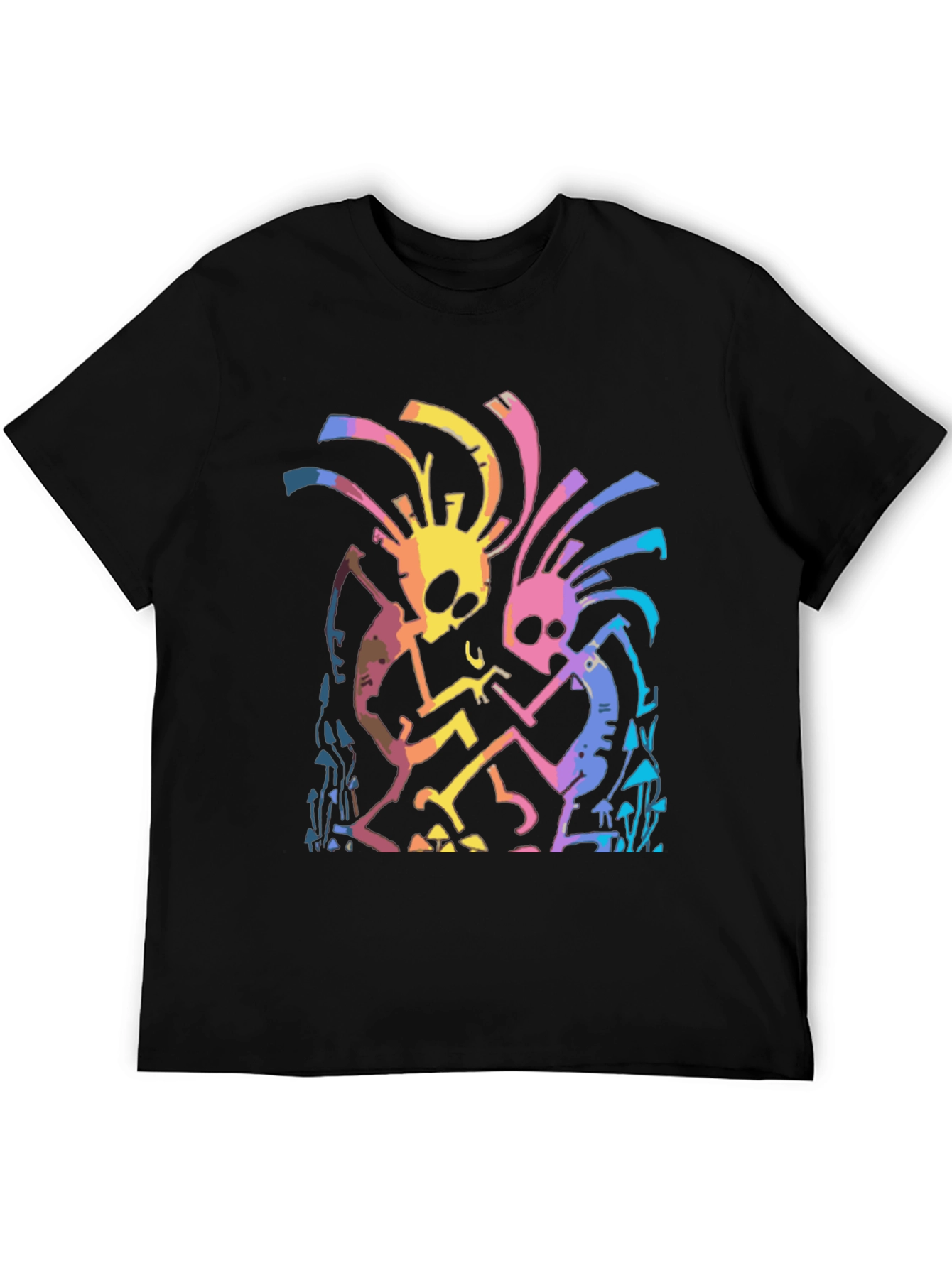 Psychedelic Dancing Skeletons Graphic Tee