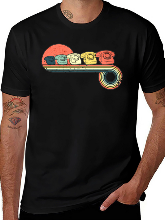 Vintage Rotary Phones Graphic T-Shirt