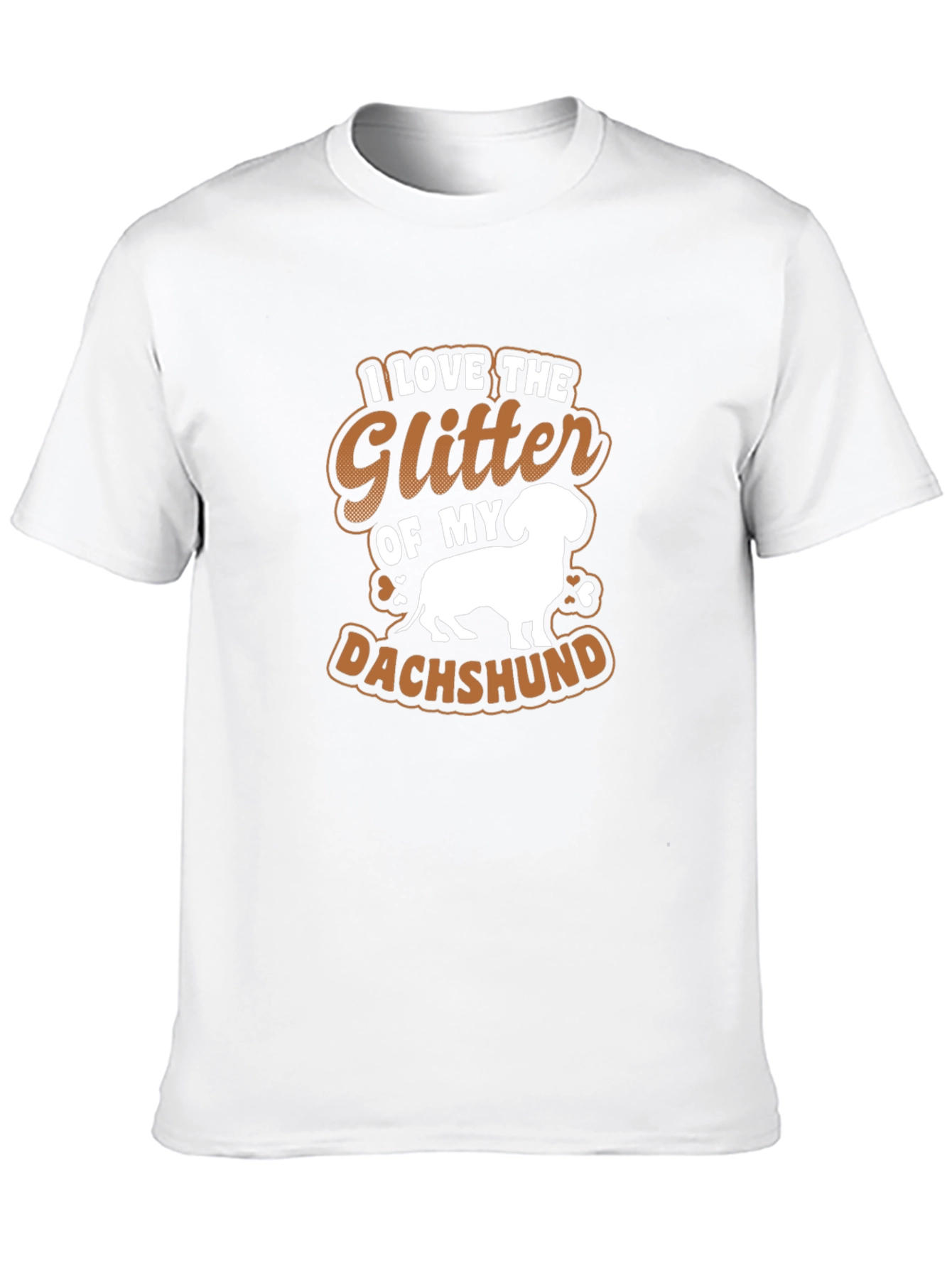 I Love the Glitter of My Dachshund Black T-Shirt