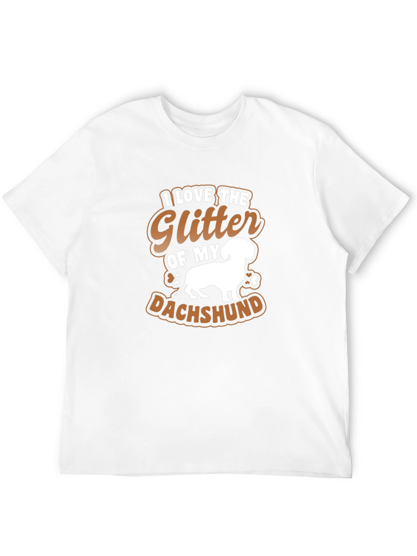 I Love the Glitter of My Dachshund Black T-Shirt