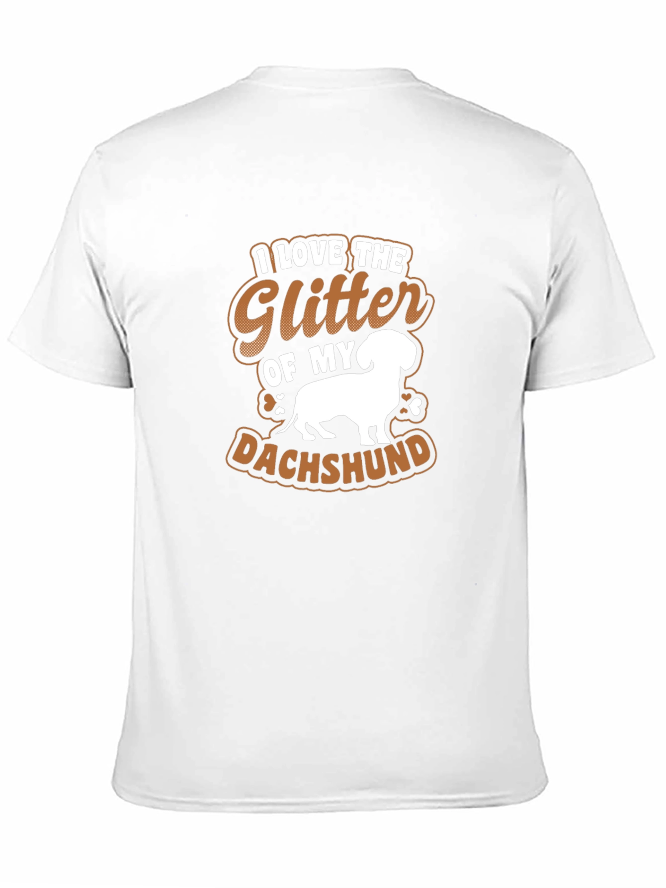 I Love the Glitter of My Dachshund Black T-Shirt