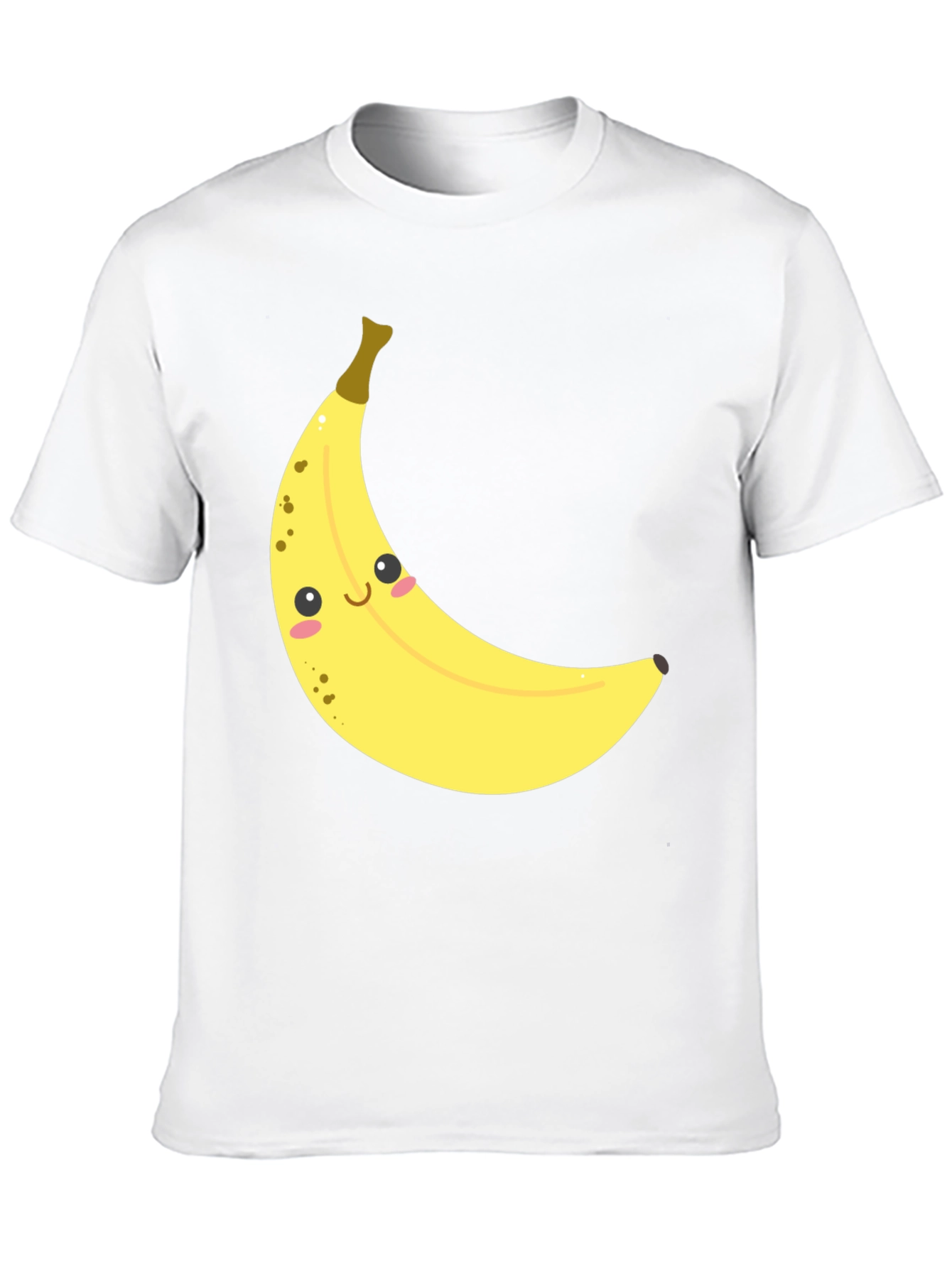 Smiling Banana Graphic Tee - Unisex Black Cotton T-Shirt
