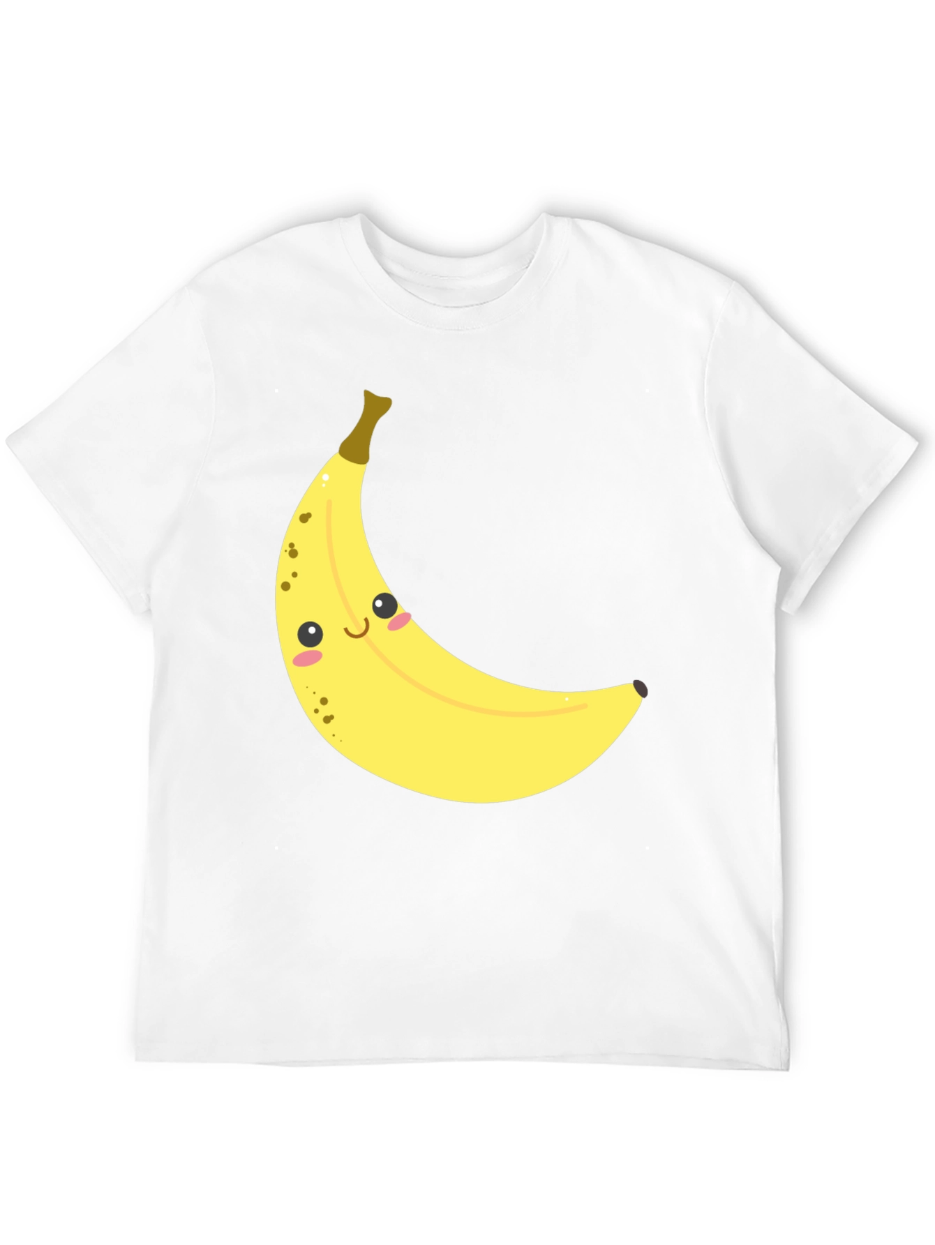 Smiling Banana Graphic Tee - Unisex Black Cotton T-Shirt