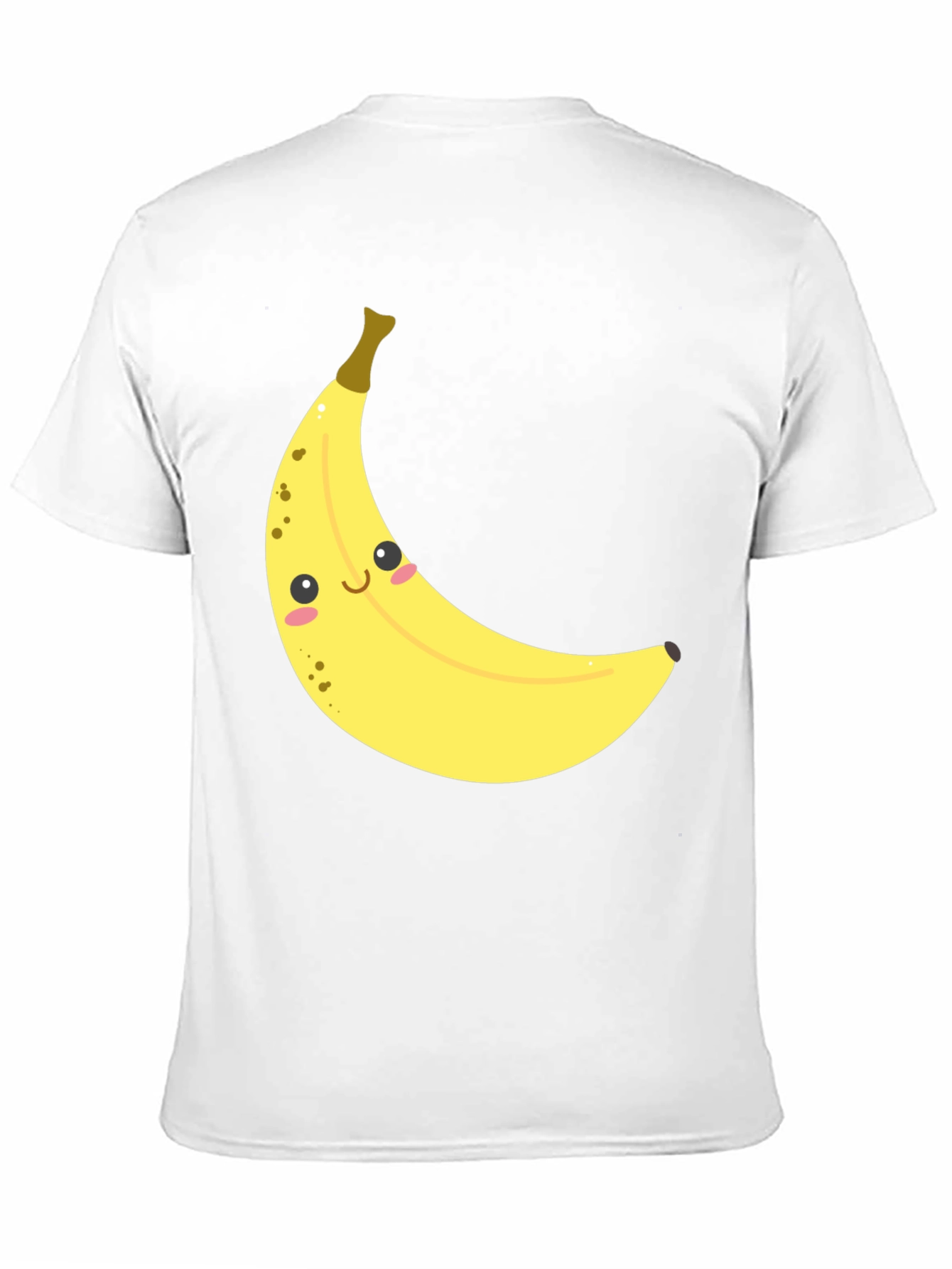 Smiling Banana Graphic Tee - Unisex Black Cotton T-Shirt