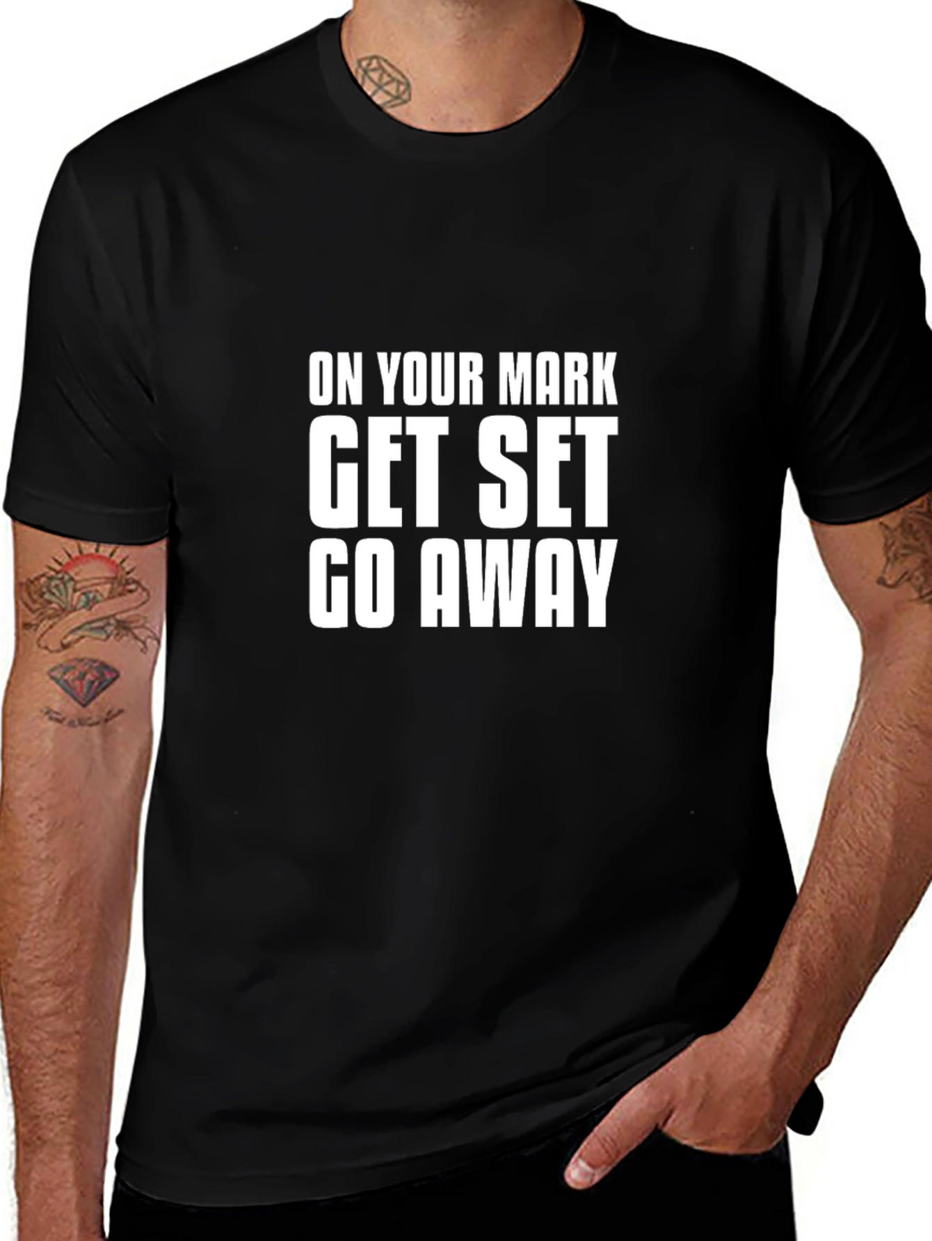 On Your Mark Funny Slogan T-Shirt