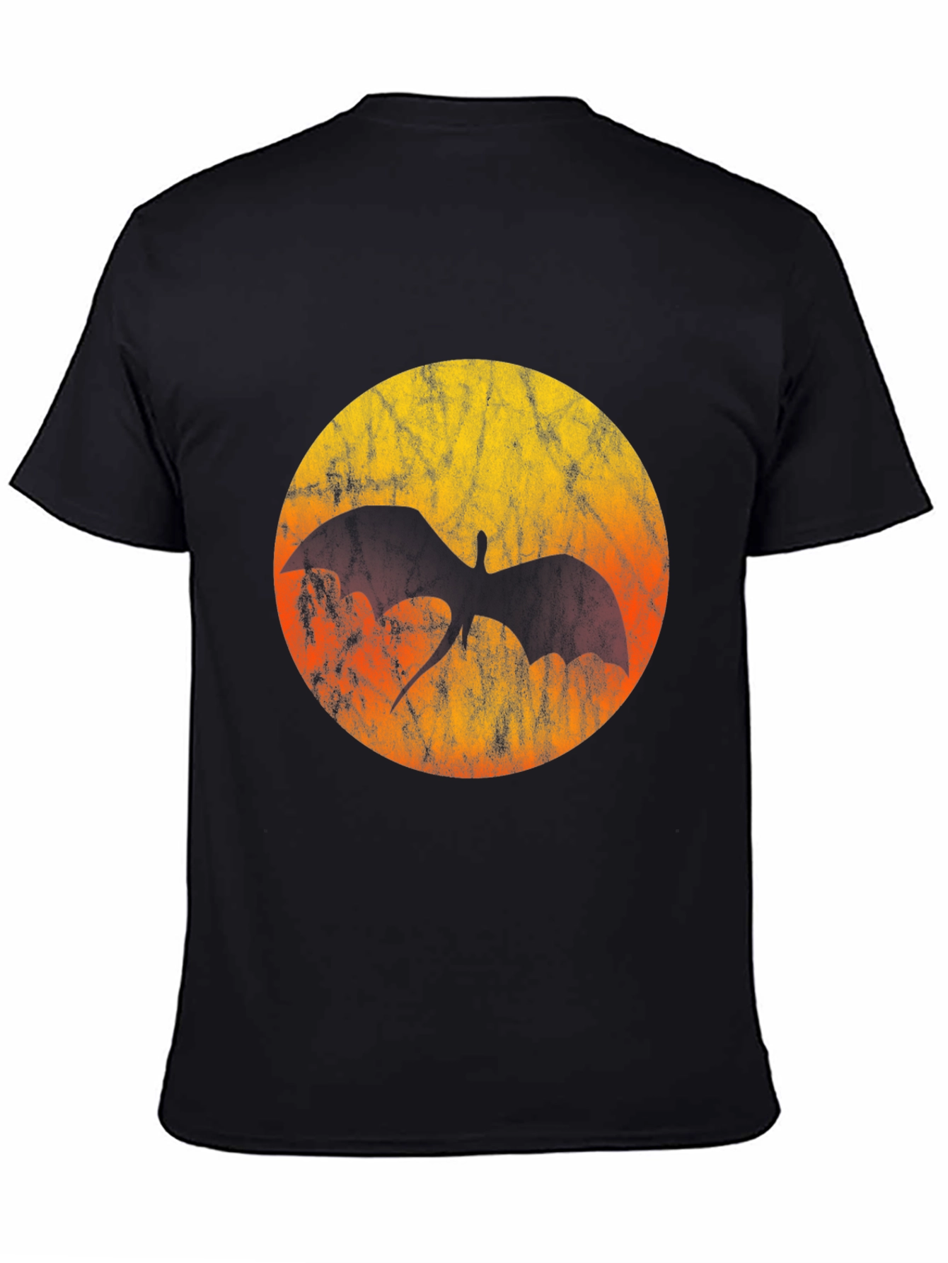 Dragon Silhouette T-Shirt - Grunge Sunset Design