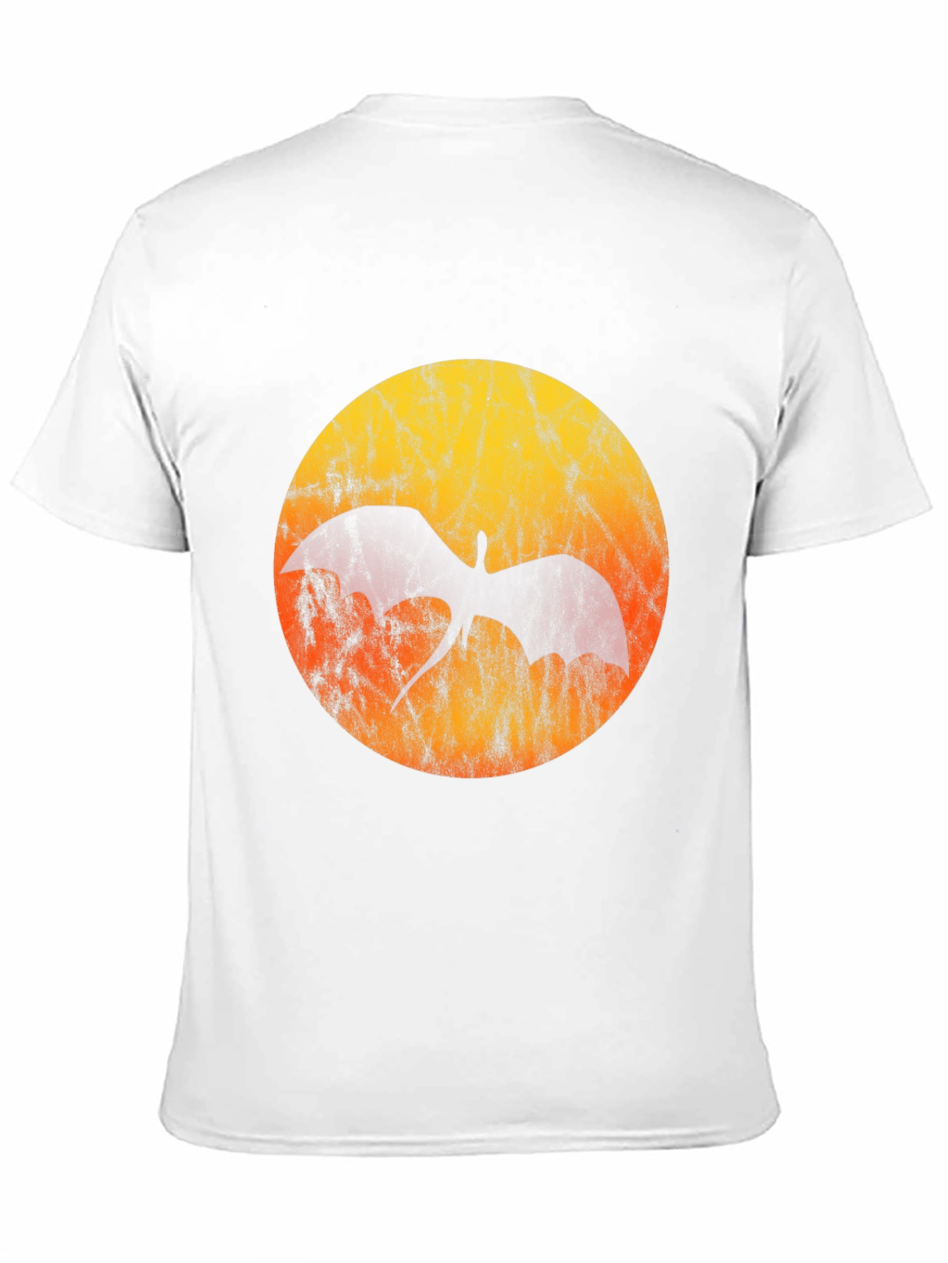 Dragon Silhouette T-Shirt - Grunge Sunset Design