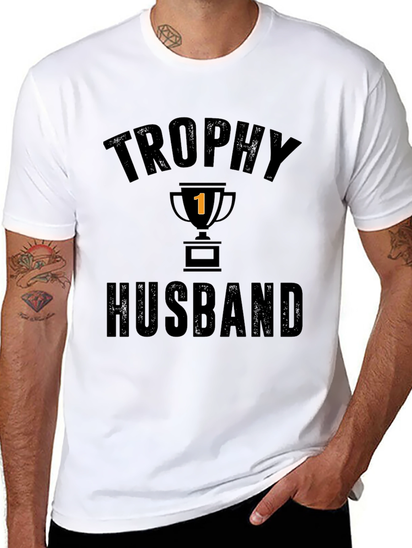 Trophy Husband Graphic T-Shirt - Funny Husband Tee