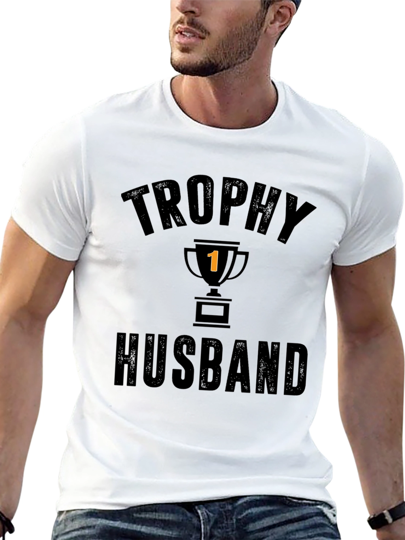 Trophy Husband Graphic T-Shirt - Funny Husband Tee