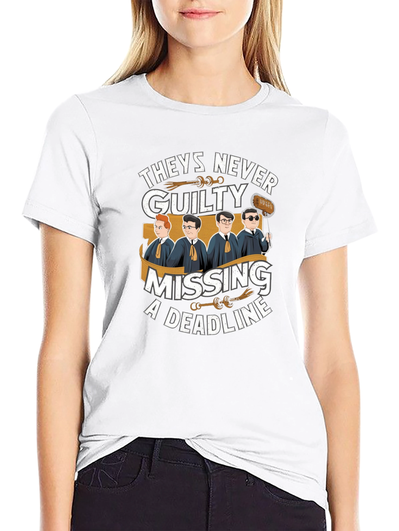 Lawyer Humor Graphic T-Shirt - Theyre Never Guilty