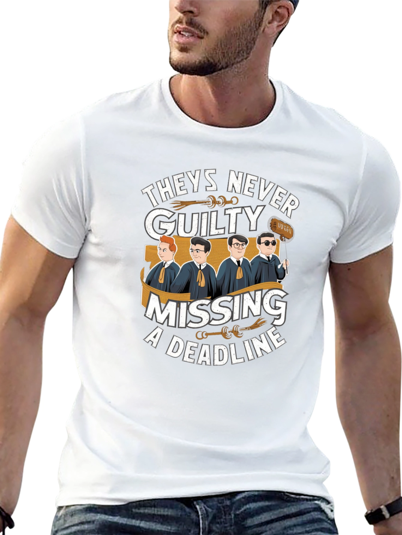 Lawyer Humor Graphic T-Shirt - Theyre Never Guilty